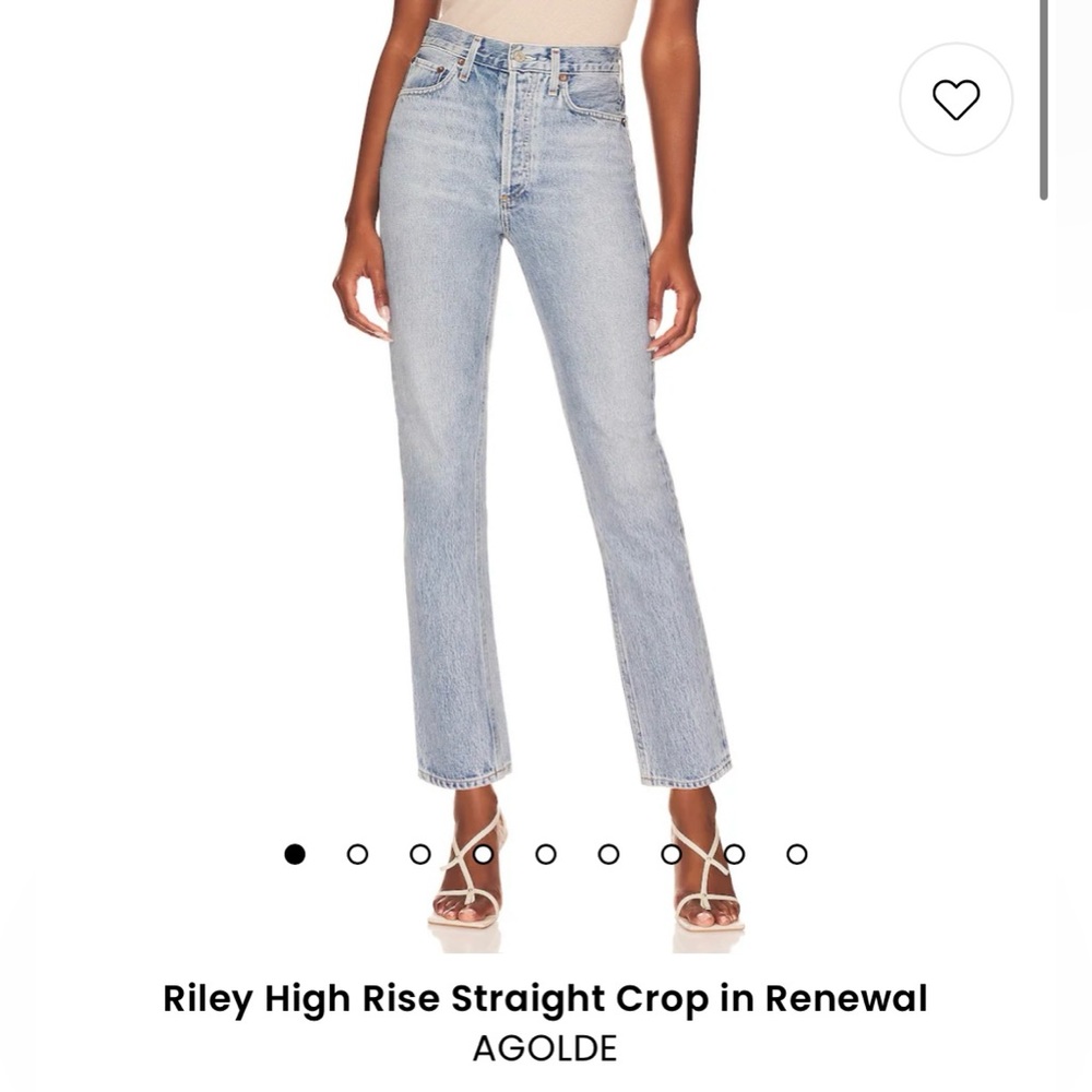 AGOLDE Riley High Rise Straight Crop